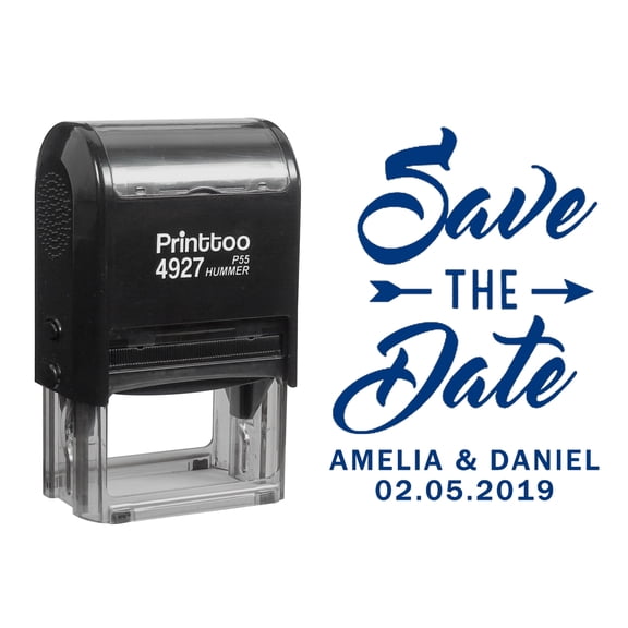 Printtoo Self Inking Office Document Dater Stamp With Approved By Text And Sign Space Rubber Stamp-Blue