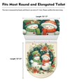 thumbnail image 5 of Renewold 2 PCS Toilet Seat Cover Set Snowman Poinsettia Elastic Edge Toilet Lid Cover Stretch Toilet Tank Lid Cover for Bathroom Christmas Decoration, 5 of 6