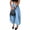 Light Blue, variant on Womens Puffy Balloon Harem Pants, Elastic Waist Loose Fit Casual Summer Lantern Trousers with Pockets Light Blue S