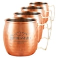 thumbnail image 1 of PERSONALIZED Stylish Bridesmaid Ultimate Gift: Custom Engraved Moscow Mule Mugs with Classic Round Rolled Rim and Sturdy Handle, Hammered Copper Finish 18 oz, Cupids Heart, Set of 4, 1 of 6