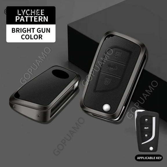 For Toyota C 3 buttons key case CHR C-HR Prado Camry Avalon Prius Corolla RAV4 Avalon Keychain Zinc alloy leather Key Holder