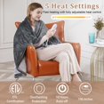 thumbnail image 5 of Huloretions Heated Blanket Electric Throw Blanket,Reversible Flannel Heating Blanket,Soft Warm Heated Blanket Fast Heating,5 Heat Settings And 4 Hours Auto Shut Off,50"× 60", 5 of 8