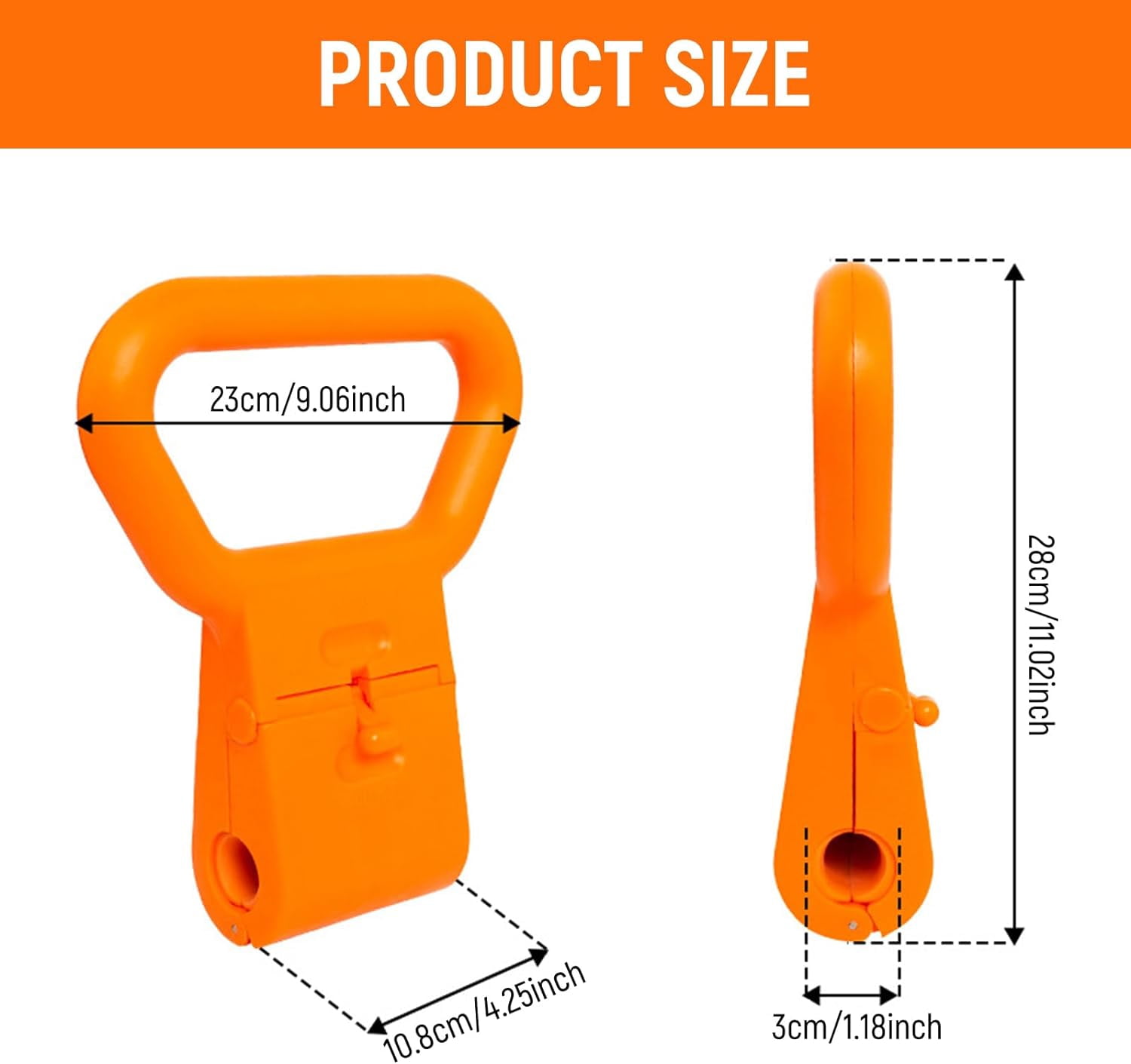 ABCISI Kettlebell Grip with Handle, Adjustable Kettlebell Handle Grip for Dumbbells, Professional Strength Training Equipment for Travel Workout Home Gym Bodybuilding, Fitness Accessory for Men Women