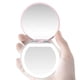 thumbnail image 4 of Espejo de Maquillaje Led Portátil con Aumento 2X | Espejo de Viaje Redondo y Compacto con Soporte Ajustable | Luz Led Transparente para Cejas, Delineador de Ojos y Lentillas de Contacto, Ideal para M, 4 of 5