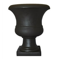 Tusco Products Outdoor Plastic Flower Planter Urn, Espresso, 18.5"