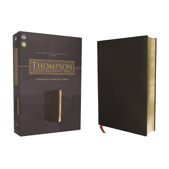 Pre-Owned Nasb, Thompson Chain-Reference Bible, Bonded Leather, Black ...