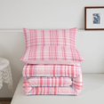 thumbnail image 5 of Manfei Geometric Check Full Size Comforter Sets,Classic Plaid Theme Bedding Comforter Set,Pink,Pink Reversible,3pcs,1 Comforter and 2 Pillowcases,3pcs,1 Comforter and 2 Pillowcases, 5 of 7