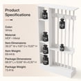 thumbnail image 6 of Finmind Wall Room Divider, 71 inch Wood Freestanding Room Divider Bookcase with Shelves & Coat Hooks for Home & Office Decorative, White, 6 of 9