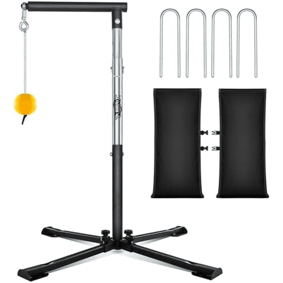 Baseball Softball Batting Tee with Tethered Ball, Auto Reset Baseball Swing Trainner, Softball Hitting Trainner, Height Adjustable 20-45 inches Hitting Tee Improve Swing Power,Accuracy