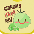 thumbnail image 4 of Inktastic Grandma Loves Me- Cute Turtle Boys or Girls Baby Bib, 4 of 4