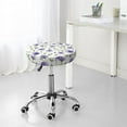 thumbnail image 7 of Fotbe Purple Chicory Stool Covers Round,Waterproof Round Bar Stool Covers Bar Chair Covers Washable Stool Cushion Slipcover for 12-14 Inch Chair-13 inch, 7 of 7