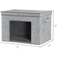 thumbnail image 2 of Fabric Foldable Storage Boxes Large Storage Bins with Lids [4-Pack] Collapsible Storage Cubes, Closet Organizers and Storage Cubes for Home, Bedroom, Closet (Grey, 17“ x 12” x 12"), 2 of 12