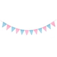 thumbnail image 1 of Naiovety Guirnalda de banderines de colores encantadores y de amplia aplicación de tela: resistente y duradera para cualquier celebración Kits de decoración para fiestas azul rosado, 1 of 6