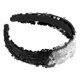 thumbnail image 1 of Diadema de lentejuelas Unique Bargains Diademas brillantes para mujer Tono negro plateado, 1 of 1