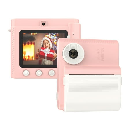Label printer Screen Tf 3 Rolls Camera Dual Video Camera Lens Camera Kids Print Camera Tf With Camera Kids Camera With Label Printer 2.8 Inch Ips 1080p Video Built-in Battery Frames