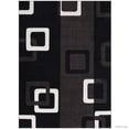 thumbnail image 2 of Allstar Black Modern Geometric Brown square design Area Rug (7' 9" x 10' 5"), 2 of 7