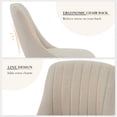 thumbnail image 5 of Modern Dining Chairs Set of 2, Fabric Upholstered w/So-Lid Oak Legs, Ergonomic Backrest, 300Lb Capacity, 5 of 9