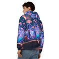 thumbnail image 4 of Uemuo Book Glowing Mushrooms for Men's Fashion Full-zip Hoodies & Sweatshirts with Kangaroo Pocket, Zip-up Hooded Sweatshirt, Moisture Wicking & Breathable-3X-Large, 4 of 5