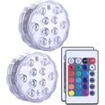 thumbnail image 1 of Submersible LED Lights Remote Control Battery Powered, RGB Multi Color Changing Waterproof Light, 1 of 1