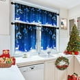 thumbnail image 2 of Christmas Blue Ball Kitchen Curtains Window Curtains and Valances Set 36 Inch, Happy Silver Snow Deer Winter Xmas Short Tier Curtain for Kitchen, Christmas Small Kitchen Decor, 2 of 6