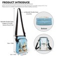 thumbnail image 6 of HELLHERO Christmas Snowman and Christmas Tree Crossbody Sling Bags 2 Zippers Adult for Casual Use 4.33"x1.97"x7.09", 6 of 7
