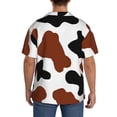 thumbnail image 7 of Goofa Brown Black Cow Printed Men's Casual Short-sleeved Shirt,Lightweight Breathable Button-down,Summer Casual men's top,Versatile Fashion shirt-XX-Large, 7 of 7