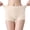Grey, variant on Women's Seniors Plus Size Ribbed Panties Comfy Soft Seamless Full Coverage Boxer Brief High Waist Tummy Control Briefs Grey XL