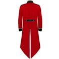 thumbnail image 4 of Ecqkame Men's Jackets Gothic Steampunk Tailcoat Coat Retro Medieval Stand Collar Long Sleeve Outfit B-Red M on Clearance, 4 of 4