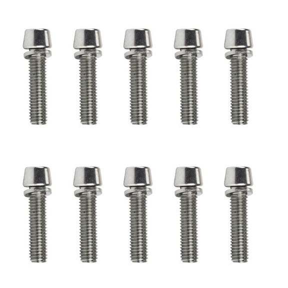SIEYIO 10Pcs Bicycles Stem Bolts, Steel Bike Stem Screw 5x20mm/M6x20mm Bike Bolts Bike Handlebar Screw Socket Screw Stem Part