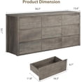 thumbnail image 5 of HELLONE Modern 9-Drawer Wide Wooden Dresser, Gray, 5 of 6