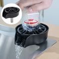thumbnail image 4 of Automatic Rotating Cup Washer with Hose Tee G1/2 Male Thread Pull Out Glass Rinser for Kitchen Sink, 4 of 7
