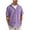 Purple, variant on Mens Eyelet Beach Shirt Short Sleeve Button Up Shirts Summer Casual Vacation Tropical Shirts