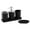 Black, variant on Toothbrush Holder Bathroom Set 4 Piece Soap Dispenser Mouthwash Cup Soap Box Toothbrush Cup