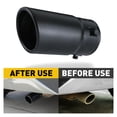 thumbnail image 4 of Exhaust Muffler, Stainless Steel Exhaust Tip, Universal Black 6" Length ( 2.75'' Inlet 3'' Outlet, Straight Pipe), 4 of 9