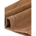 thumbnail image 5 of INSPIRE CHIC Women's Faux Suede Trench Coat Single Breasted Winter Warm Overcoat Belted Lapel Jacket with Fur Collar XS Brown, 5 of 6