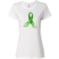 thumbnail image 3 of Inktastic Mental Health Awareness Ribbon with Green Hearts Women's T-Shirt, 3 of 5