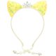 thumbnail image 5 of FELTECHELECTR Diadema con orejas de gato y lentejuelas, accesorio para el cabello para fiestas de cosplay, diadema con colgante de perla, 5 of 7