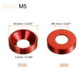 thumbnail image 2 of Unique Bargains Lot de 30 Rondelles de Comptoir M5 en Alliage d'Aluminium Anodisé, Rouge, 2 of 4