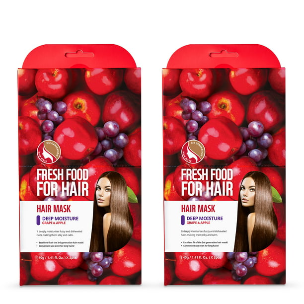 FARMSKIN Freshfood for Hair Care Hair Mask Cap Salon Quality Easy Hair Care  at Home without a mess Deep Moisture Set of 2 (Pack of 6),  Fl Oz -  