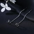 thumbnail image 5 of Solid 925 Sterling Silver Spiral Tassel Threader Earrings for Women Twist Chain Dangle Earrings Drops, 5 of 7