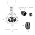 thumbnail image 3 of Lotus Flower Cremation Jewelry for Ashes Holder Necklace Cremation Urn Pendant for Ashes and Chain Necklace Urns for Cremation Ashes, 3 of 6