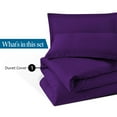 thumbnail image 4 of 1- Piece Premium Duvet Cover -Full/Queen (90" x 90") Size - 600 Thread Count, Ultra Soft Egyptian Cotton Comforter Cover with Zipper Closure & Corner Ties, Purple Solid, 4 of 7
