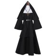 thumbnail image 2 of YanHoo Cloak Dress for Women Renaissance Hood Dress for Women Medieval Ren Fair Halloween Hooded Cloak Robes Costume Halloween Vintage Medieval Cloak High Low Pullover Dress Tops, 2 of 3