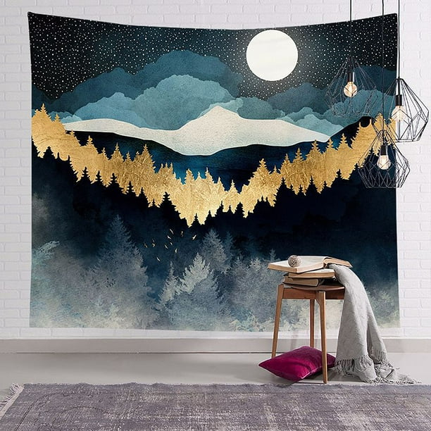 Psychedelic Mountain Nature Landscape Sunset Tapestry Wall Hanging Blanket for Home Room Decor 22 Beach Picnic Mat Walmart.com