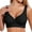 Black, variant on Womens Bras Women's Comfortable Wireless Bra For Daily Wear Seamless Soft Support Four Three Hooks Adjustable Straits Sleep Home Leisure Activities All Season Beige L