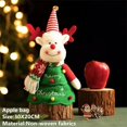 thumbnail image 1 of Bolsa de regalo de dulces de Reno de Navidad, sacos de Papá Noel de terciopelo con cordón, decoración de Navidad, regalo para niños, recuerdo de fiesta de año nuevo 2024, 1 of 4