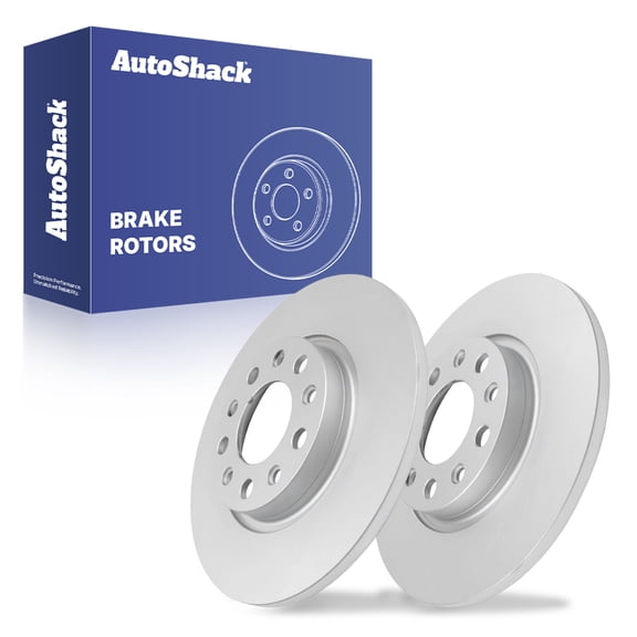 AutoShack Rear Brake Rotors for Jeep & Chrysler, Cherokee 2014-2021 200 2015-2017, AWD FWD 4WD L4 2.0L 2.4L V6 3.2L 3.6L - Coated - ArmorStop - 10.94" (278 mm), 5-Lug
