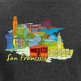 thumbnail image 3 of CafePress - San Francisco Travel Poster Long Sleeve T Shirt - Women's Long Sleeve Graphic Tee Casual Fit, 3 of 4
