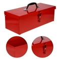 thumbnail image 6 of CTIRCHIU 1Pack Portable Tool Box Chest Iron Sheet Red Storage Case for Tools, 6 of 10