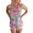 thumbnail image 1 of Top con cuello halter,Camiseta sin mangas con estampado de cuello halter para mujer Top de verano para mujer Eleva tu experiencia, 1 of 6